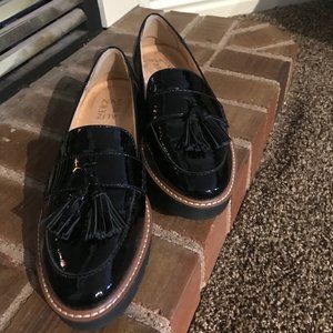 Naturalizer Black Patent Leather Tassel Loafers